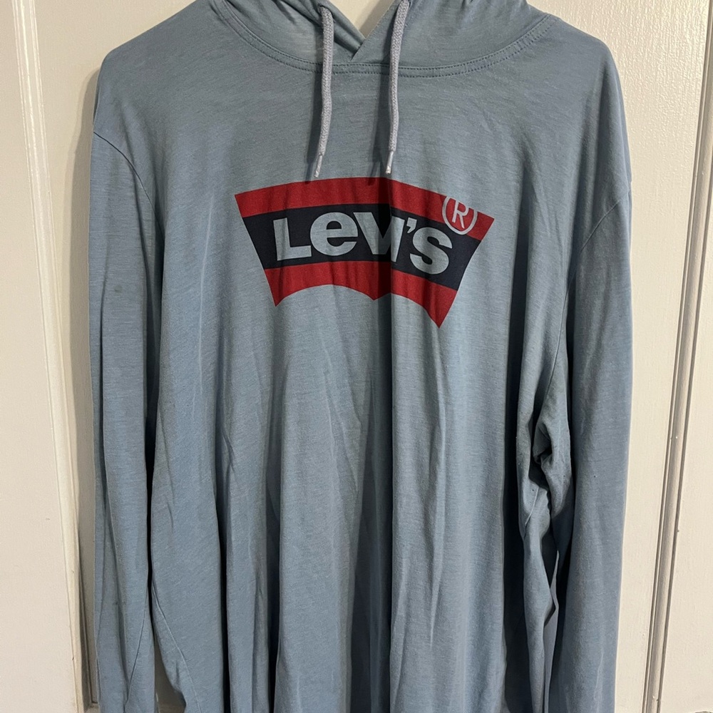 Levi's Light Blue Hoodie with Logo
